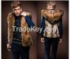 Wholesale Fur Hooded Men Vest Jacket 2016 hot sale