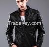 Hot style real leather jacket for man black jacket fashion leather jacket wholesale