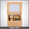 Natural custom wooden mechanism music box