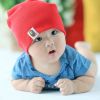 Pure Color Baby Slouchy Knitted Beanie Hat Winter Beanie