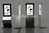 58+42" 3 screen touch totem price , dual side lcd advertising screen with digital signage