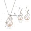 pearls fashion jewelry sets, pearls earrings and pendants