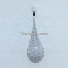 micro-setting sterling silver with white rhodium plating pendant