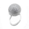 925 sterling silver ring wax-setting ball ring