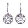white CZ with white rhodium plating earrings