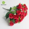 wholesale artificial rose flowers bouquet for wedding decoration