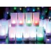Set of 12 Multi-colored Flickering Tea Light LED Flameless Tealights Candles with Frosted Cups Christmas New Year Decor