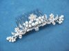 Charming crystal pearl hair comb