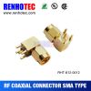 Right angle plug sma connector for pcb