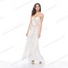 White sleeveless backless paillette elegant summer party sexy dress 20