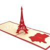 Eiffel Tower 2-3d card-handmade card-pop up card-greeting card-famous building card-birthday card