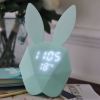 2017 New Lovely rechargeable rabbit alarm clock With small night light