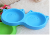 Silicone cat face pet bowl