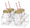 13oz, 15oz, 16oz handle mason jar with metal rack