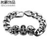 Stainless steel four - sided bracelet titanium steel skeleton bracelet Europe and the United States men 's explosive jewelry