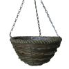 hanging rattan flower basket