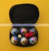 sell 73mm metal petanque sets boule set sport  toy ball 6 ball with nylon case