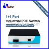 10/100/1000Mbps 2 port industrial poe media converter / poe switch 1 g