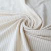 Organic Cotton Fabric  With Narrow Yellow Stripe