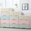 Kids Plastic Drawer Cabinet Home Storage Cabinet With Wheels