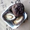 organic dried shiitake mushroom with brown color