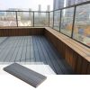 Solid core balcony floor covering WPC composite deck 9.5ftX5.5inX0.79in luxury grey