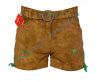 Oktoberfest trachtenmode Bavarian Ladeis Olive Leather Shorts Lederhosen 32-44 Olive Damen Leder Kurz