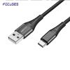 Focuses 2018 New Design Braided TYPE-C USB Cable With Aluminum-Alloy Cover