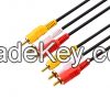 3RCA Male to 3RCA Male Cable with PVC Molded