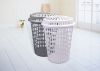 pp plastic laundry basket different color round laundry hamper with lid