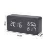 KH-WC005 CE RoHS Eco Friendly Materials Digital Temperature Humidity Date Display LED Table Desk Alarm Clock