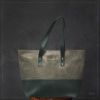 Leather tote bag of high oz saddle leather