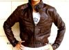 Womens Vintage Bomber Leather Jacket Style 2100B