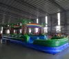 Custom Inflatable double lane Palm Tree Slip n Dip Inflatable Rainbow Slip n Slide with Pool