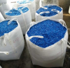 buy Clean Recycled HDPE blue drum plastic scraps, blue HDPE