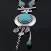 wholesale turquoise bead pendent necklace