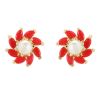 Indian Bollywood Designer 18 k Gold Plated Traditional CZ Stud Earrings Jewelry for Women and Girls Gift for Her