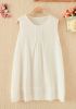 white color sleeveless pure cotton ladies tops and dress