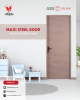 Maxi Steel Door Eco Walnut Pattern Color Galvalume Door