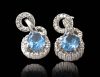 Sell fashion 925 sterling silver cz earring-WSEFR00838