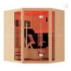 23-L4 Hemlock wood far infrared sauna room hotsale dry sauna with massage sauna chair