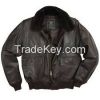 Fur collar pilot leather jackets
