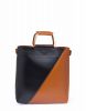 CLASSIO BLACK BROWN DOUBLE HANDLE BAG