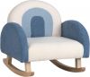 Kids Sofa, Rocking Chair with Solid Wood Frames, Plush Fabric, Anti-Tipping Design for Kids Room, Nursery, Playroom, Preschool, Birthday Gift for Boys Girls, Toddler Furniture Armchair