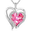 Love Heart Pendant Necklace Passed REACH Trendy Crystal Heart Pendant