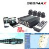 Dual SD card 4 channel vehicle dvr support AHD 720P & Analog Cameras