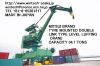 USED "MITSUI" TYRE MOUNTED DOUBLE LINK TYPE LEVEL LUFFING CRANE CAPACITY 34.1 TONS WITH A REVOLVING HOOK AND 2 UNITS OF THE SPREADER FOR 40' & 20' CONTAINER USE.