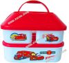 Plastic kid School lunch box portable picinic box combination