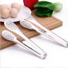 Stainless steel 201 food tong kitchen serving tongs with OEM logo