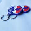 Custom embossed 3D plastic key tags